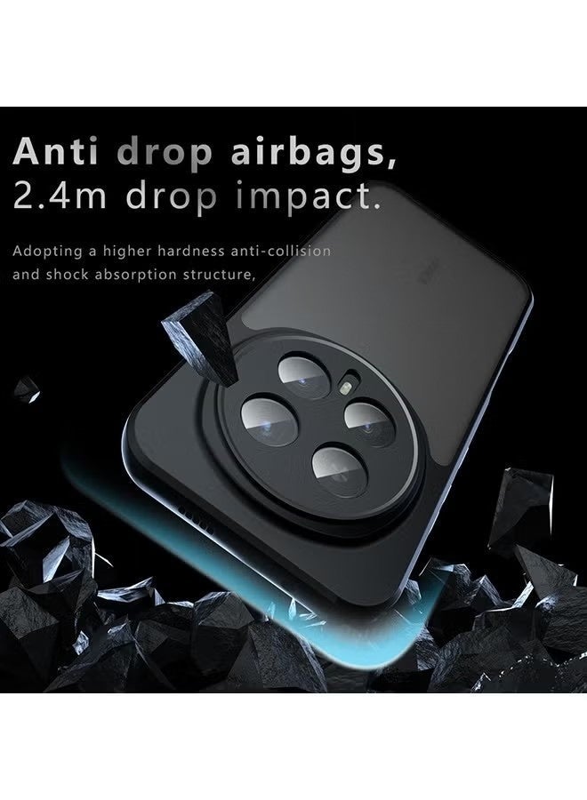 Case for Honor Magic 8 Pro 5G, Frosted Translucent Back Protective Slim Phone Cover, Anti-Fingerprints, Anti-Fall Drop Protection, Shockproof Case for Honor Magic 8 Pro 5G (Black) - Image 2